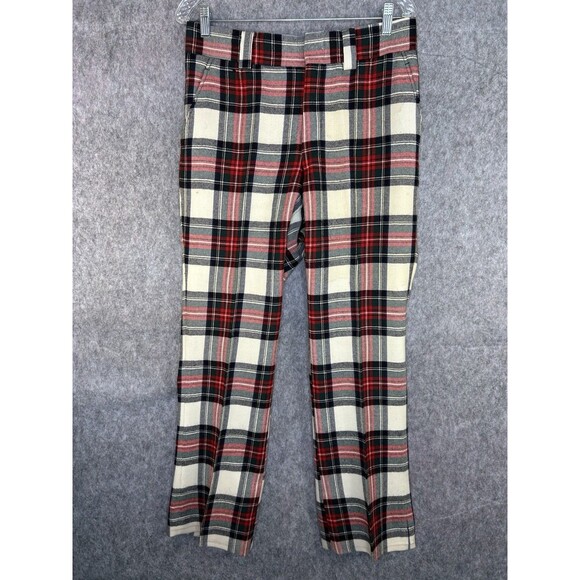 Vintage 70s Red Black Plaid Straight Pants Men’s Size 32 X29 Wool Golf
